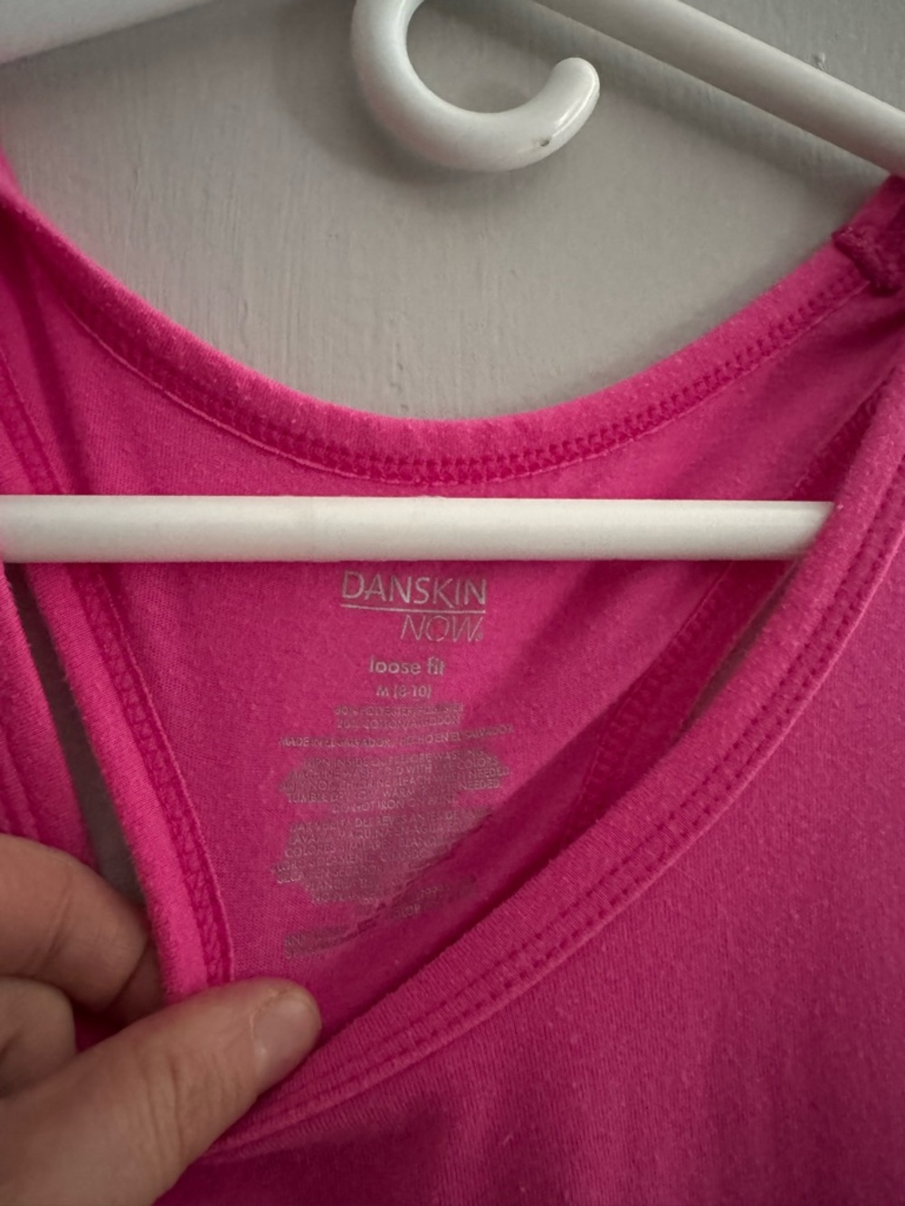 Danskin Now Pink Racerback Tank with Yellow Graphic - Picture 4 of 4